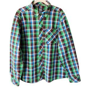 Enyce Sean Combs Co VTG Plaid Shirt XL Urban Streetwear Y2K Hip Hop Grunge Retro